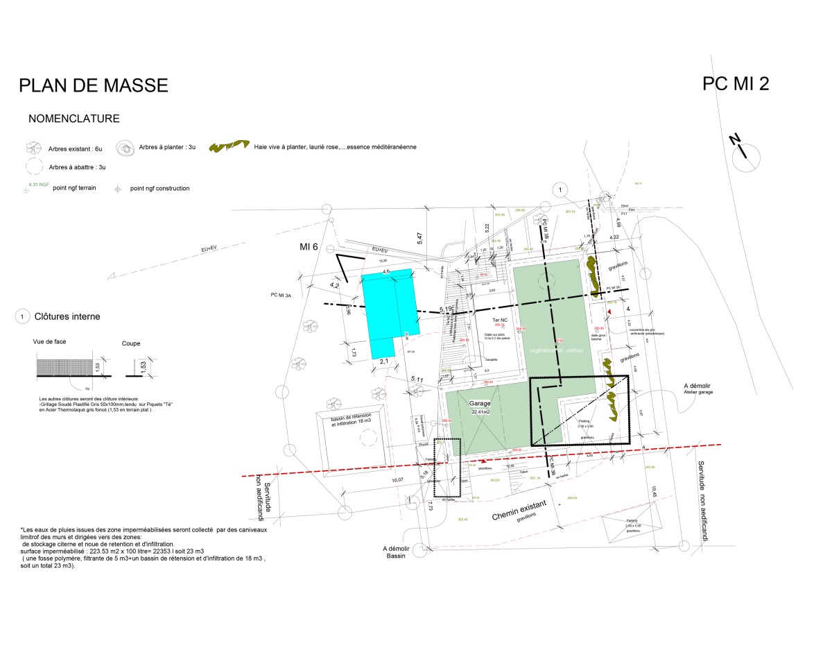 CONSTRUCTION D'UNE MAISON : PLAN DE MASSE