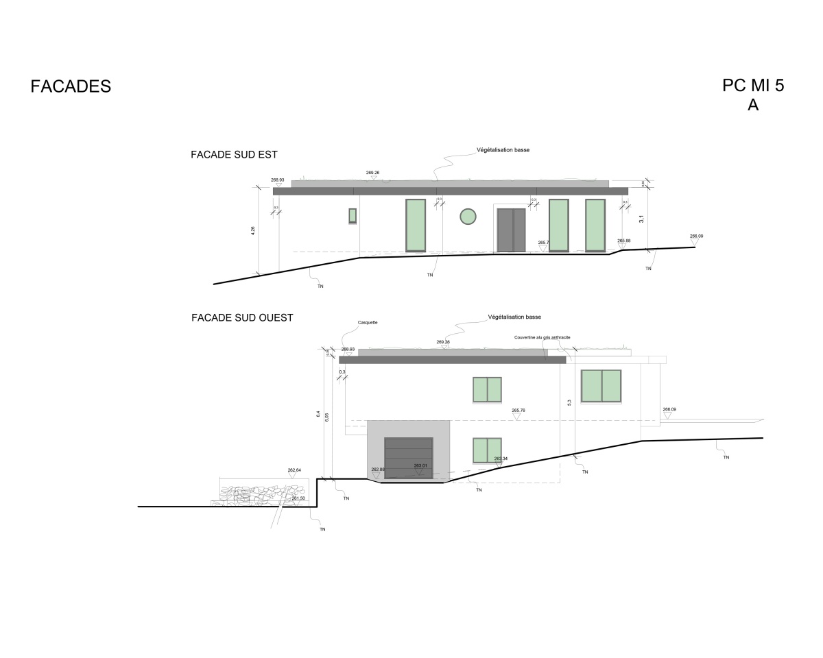 CONSTRUCTION D'UNE MAISON : FACADES B