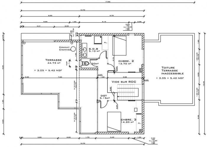 Villa Setoise : Plan Etage